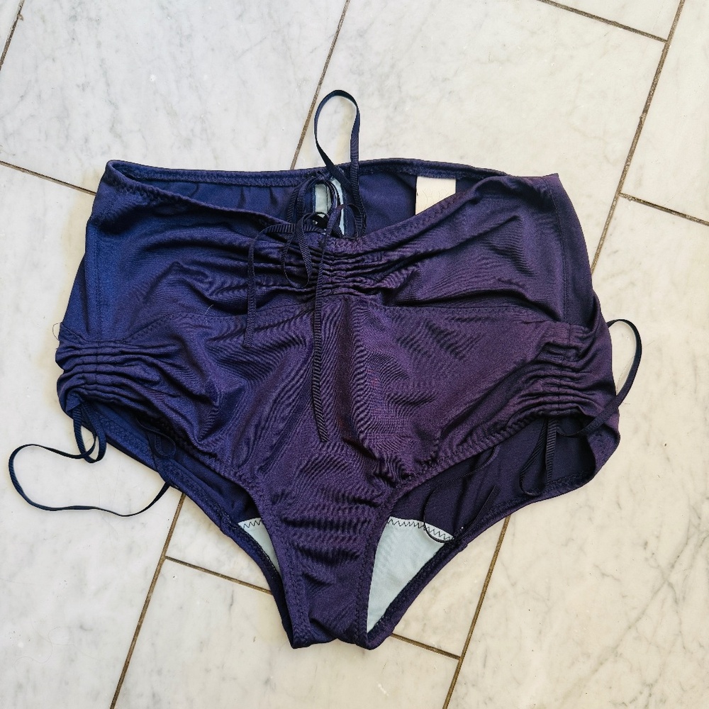Malia Mills High Waisted Calander Bottom in Eggplant Purple